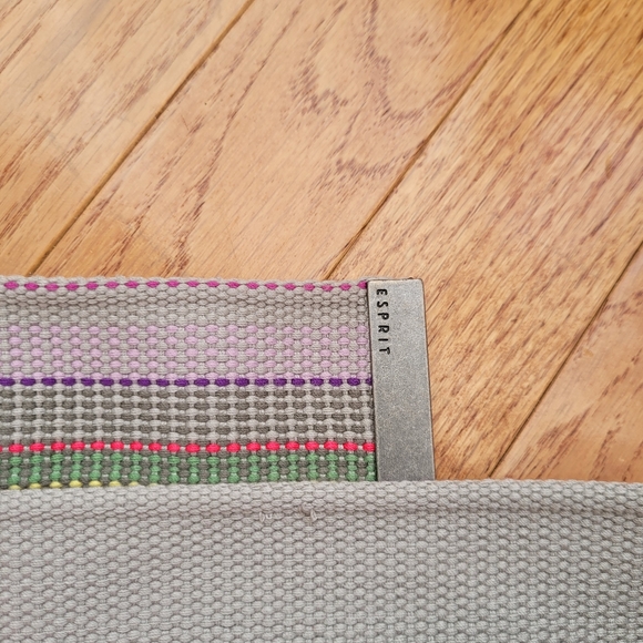 ESPRIT Striped Multicolour Cotton Webbed Casual Belt M/L - Picture 6 of 10